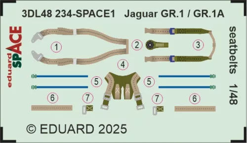 Eduard - Jaguar GR.1 / GR.1A seatbelts SPACE  AIRFIX