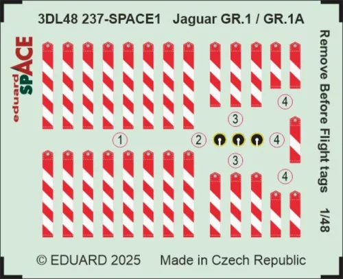 Eduard - Jaguar GR.1 / GR.1A Remove Before Flighth tags SPACE  AIRFIX