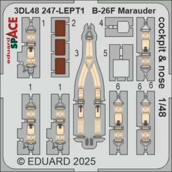 Eduard - B-26F Marauder cockpit & nose SPACE  ICM