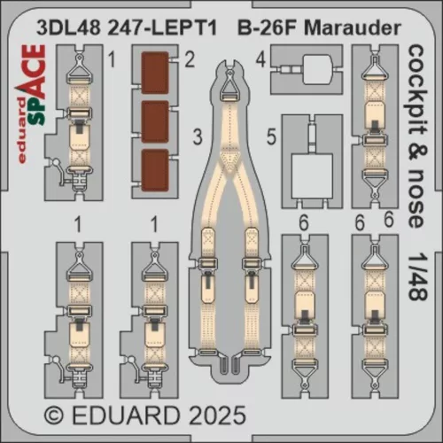 Eduard - B-26F Marauder cockpit & nose SPACE  ICM