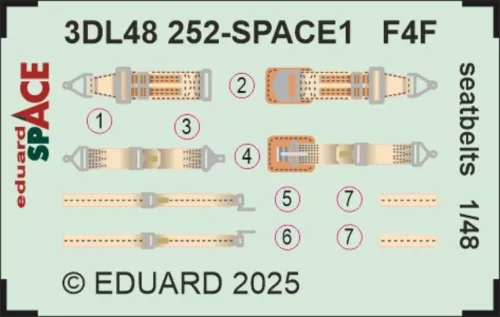 Eduard - F4F seatbelts SPACE 1/48 for Eduard