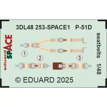 Eduard - P-51D seatbelts SPACE 1/48 for Eduard
