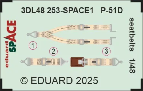 Eduard - P-51D seatbelts SPACE 1/48 for Eduard