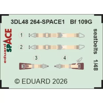 Eduard - Bf 109G seatbelts SPACE