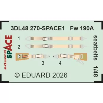 Eduard - Fw 190A seatbelts SPACE