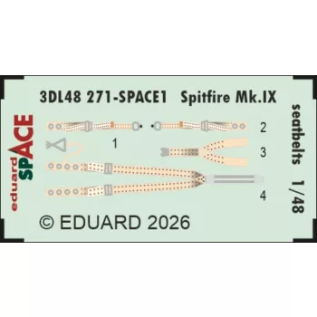Eduard - Spitfire Mk.IX seatbelts SPACE