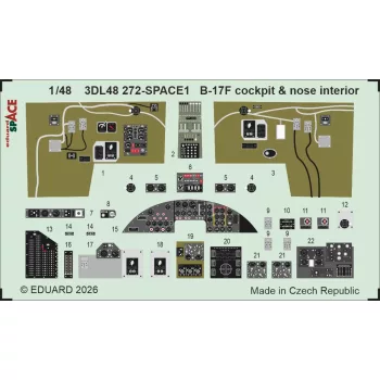 Eduard - B-17F cockpit & nose interior SPACE for Revell