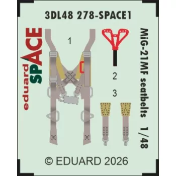 Eduard - MiG-21MF seatbelts SPACE