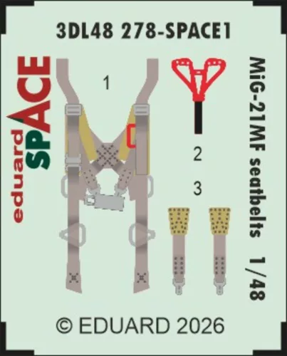Eduard - MiG-21MF seatbelts SPACE