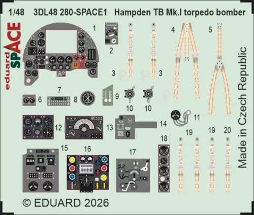 Eduard - Hampden TB Mk.I torpedo bomber SPACE for ICM