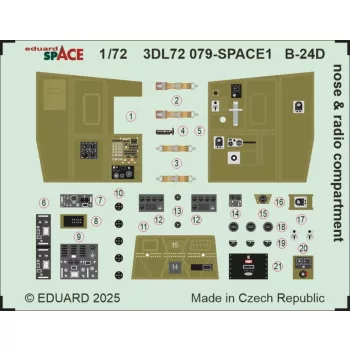 Eduard - B-24D nose & radio compartment SPACE for Airfix