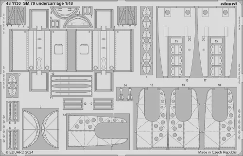 Eduard - SM.79 undercarriage 1/48 EDUARD