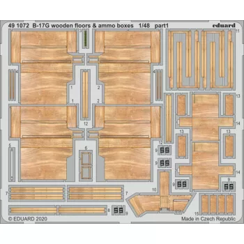 Eduard - B-17G wooden floors & ammo boxes for HKM