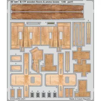 Eduard - B-17F wooden floors & ammo boxes 1/48 for HKM
