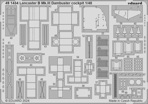 Eduard - Lancaster B Mk.III Dambuster cockpit 1/48 HKM
