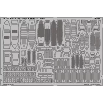 Eduard - HMS King George V lifeboats for Tamiya