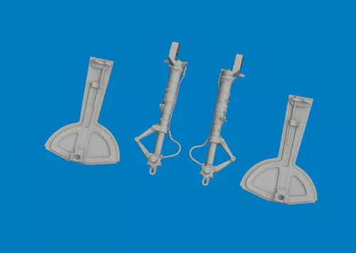 Eduard - Bf 109G undercarriage legs PRINT for Revell