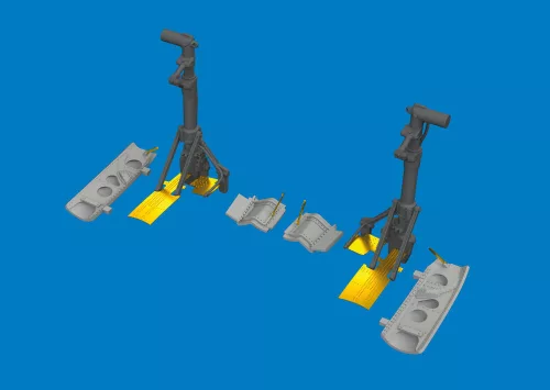 Eduard - P-40K undercarriage legs PRINT for Eduard