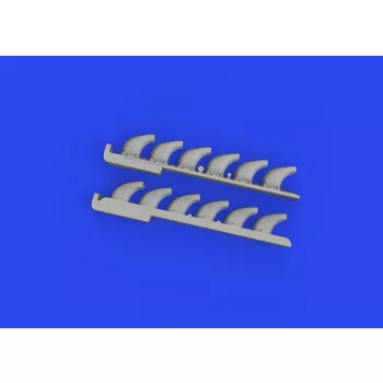 Eduard - Bf 109F/G exhaust stacks PRINT 1/72 EDUARD