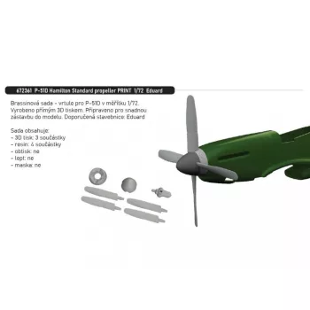   Eduard - P-51D Hamilton Standard propeller PRINT 1/72 recommended for EDUARD