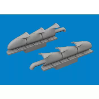   Eduard - Spitfire Mk.V three-stacks exhaust fishtail PRINT  TAMIYA