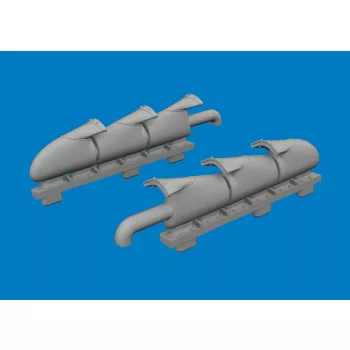   Eduard - Spitfire Mk.V three-stacks exhaust fishtail PRINT for Eduard