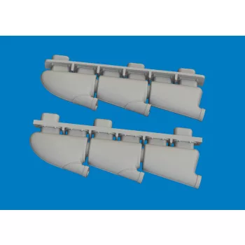   Eduard - Spitfire Mk.V three-stacks exhaust rounded PRINT for Eduard