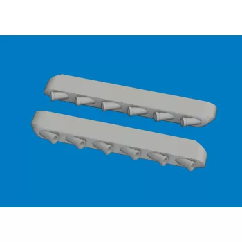   Eduard - P-51D exhaust stacks w/ fairing PRINT for Arma Hobby