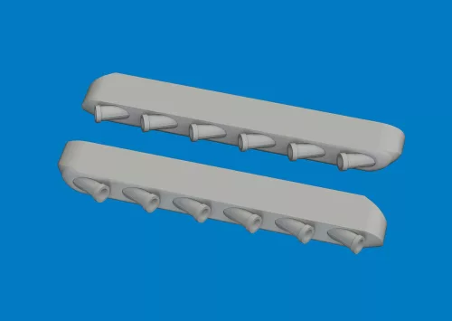 Eduard - P-51D exhaust stacks w/ fairing PRINT for Arma Hobby