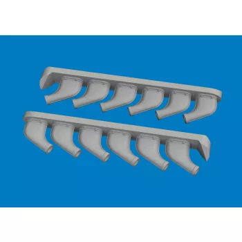 Eduard - P-51D exhaust stacks PRINT for Arma Hobby