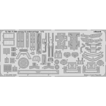 Eduard - F-35B canopy & undercarriage for Italeri