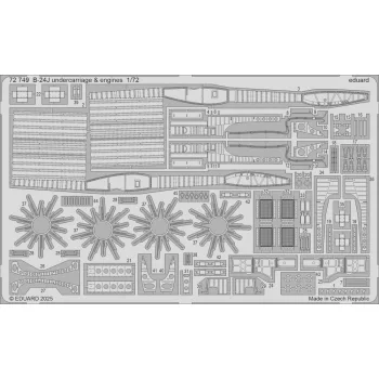 Eduard - B-24J undercarriage & engines  HASEGAWA