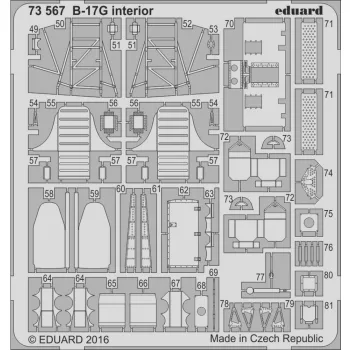 Eduard - B-17G cockpit interior for Airfix