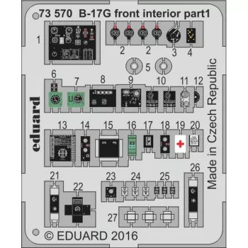 Eduard - B-17G front interior for Airfix