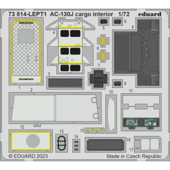 Eduard - AC-130J cargo interior 1/72 ZVEZDA