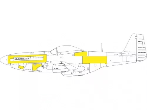 Eduard - P-51D surface panels 1/72 recommended for EDUARD