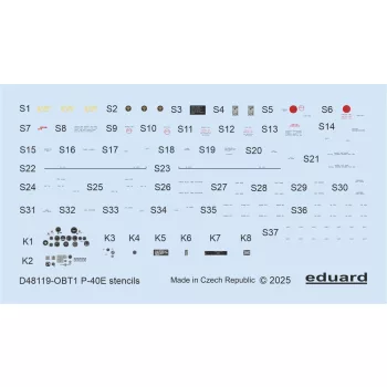 Eduard - P-40E stencils  EDUARD