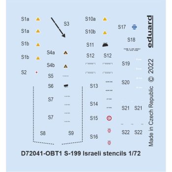 Eduard - S-199 Israeli Stencils