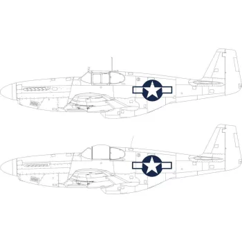 Eduard Accessories - P-51B/C US national insignia  EDUARD