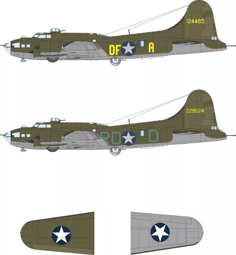 Eduard - B-17F US national insignia & code letters for Revell