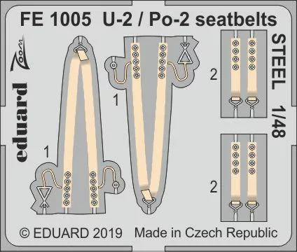 Eduard - U-2 / Po-2 seatbelts STEEL for ICM