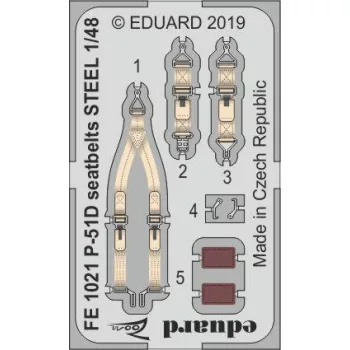 Eduard - P-51D seatbelts STEEL for Eduard