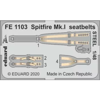 Eduard - Spitfire Mk.I seatbelts STEEL for Airfix