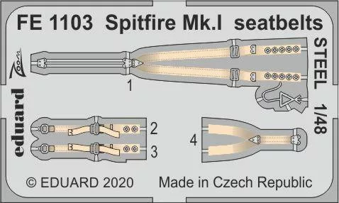 Eduard - Spitfire Mk.I seatbelts STEEL for Airfix