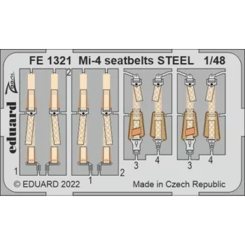 Eduard - Mi-4 seatbelts STEEL for TRUMPETER