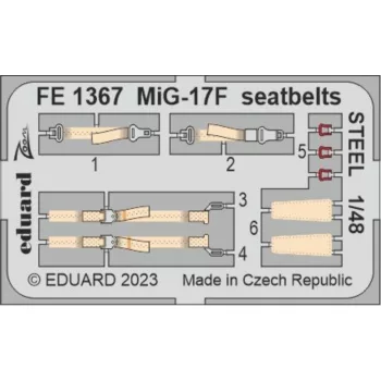 Eduard - MiG-17F seatbelts STEEL 1/48 AMMO
