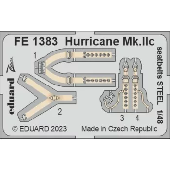 Eduard - Hurricane Mk.IIc seatbelts STEEL 1/48 ARMA HOBBY