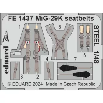 Eduard - MiG-29K seatbelts STEEL 1/48 HOBBY BOSS