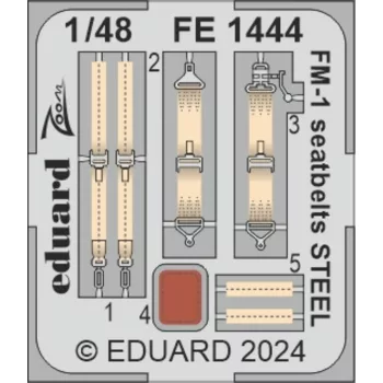 Eduard - FM-1 seatbelts STEEL   TAMIYA