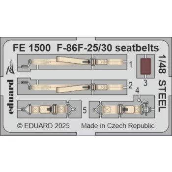 Eduard - F-86F-25/30 seatbelts STEEL  AIRFIX